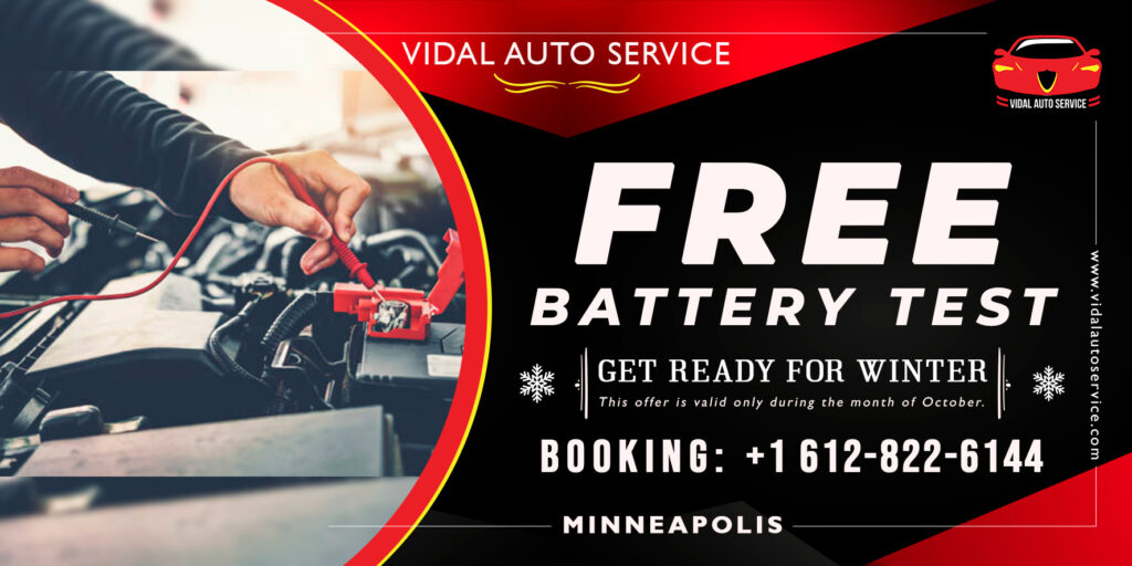 FREE Battery Inspection at Vidal Auto Service