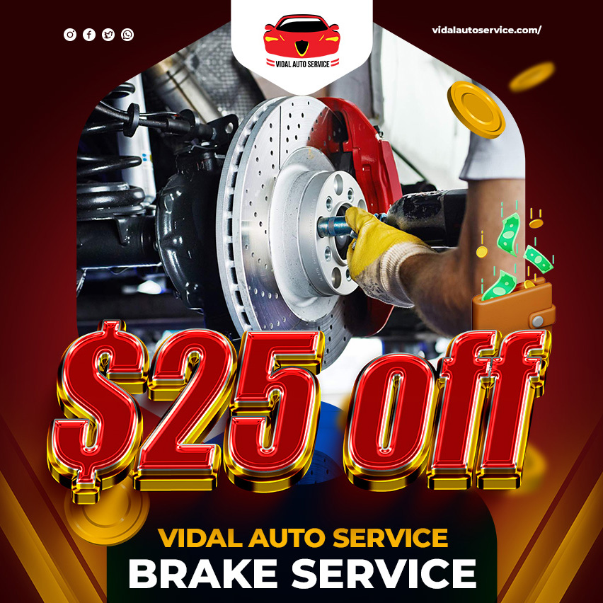 $25 Off Brake Service at Vidal Auto Repair Service